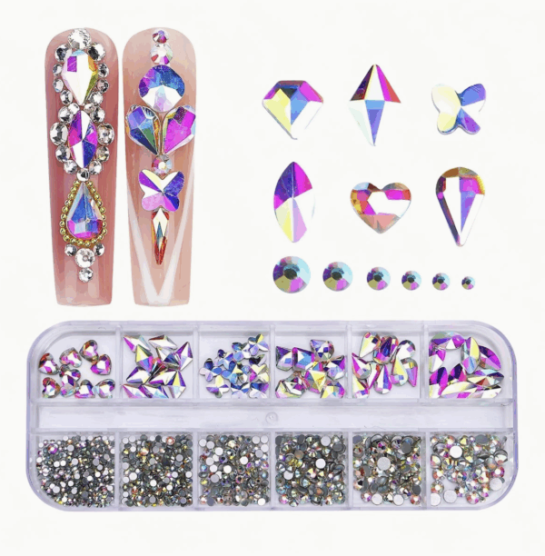 Σετ Κοσμημάτων για Νύχια Nail Art Mix στρας